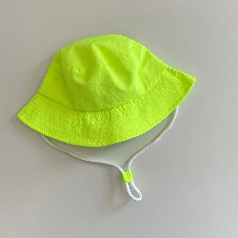 Cotton Kids Hats Baby Toddler Children Solid Bucket Caps Boys Girls Soft Breathable Outing Sun Hats Summer Chic Panama Caps 1-6Y
