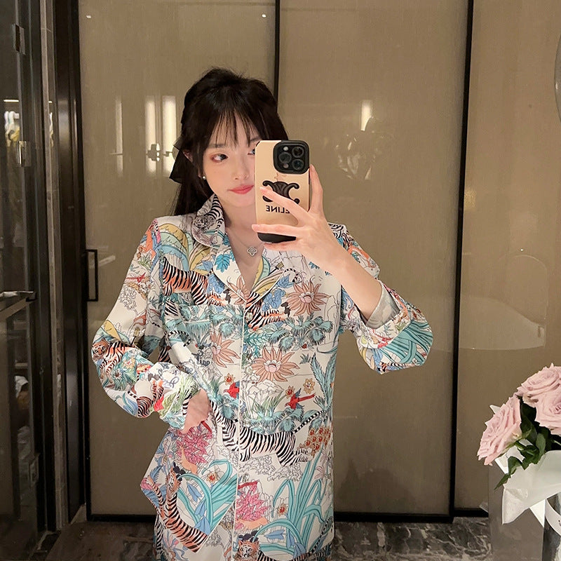 2023 New Summer Thin High Sense Internet Hot Ice Silk Home Wear