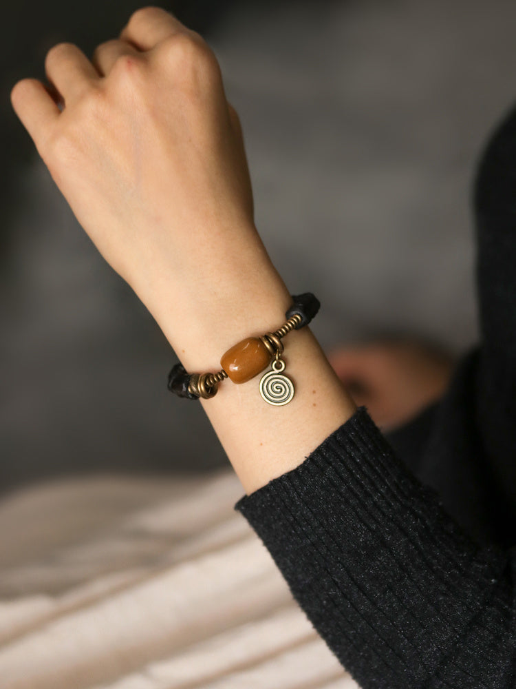 Ebony Personality Bead Bracelet Female Ethnic Handmade Jewelry