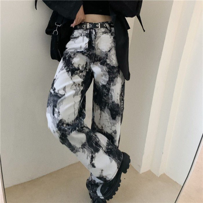 Straight Loose Wide Leg Pants Women Summer New Jeans High Waist Slim Pants