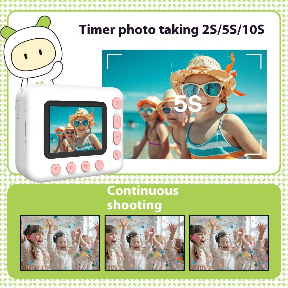 Children's Print Camera 1080p Selfie HD Video Polaroid
