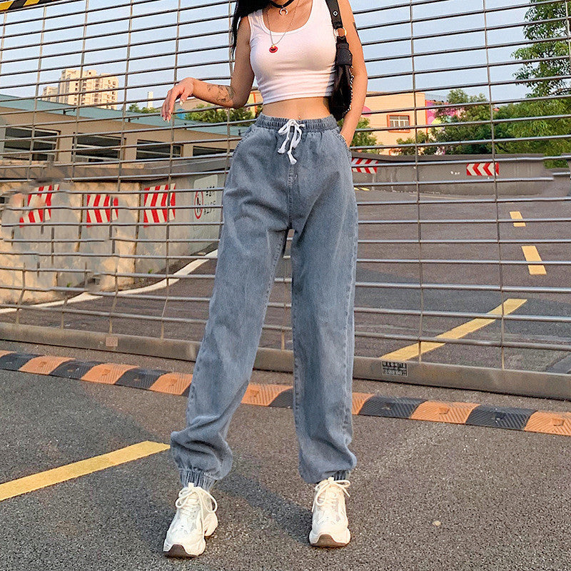 Women's strappy jeans