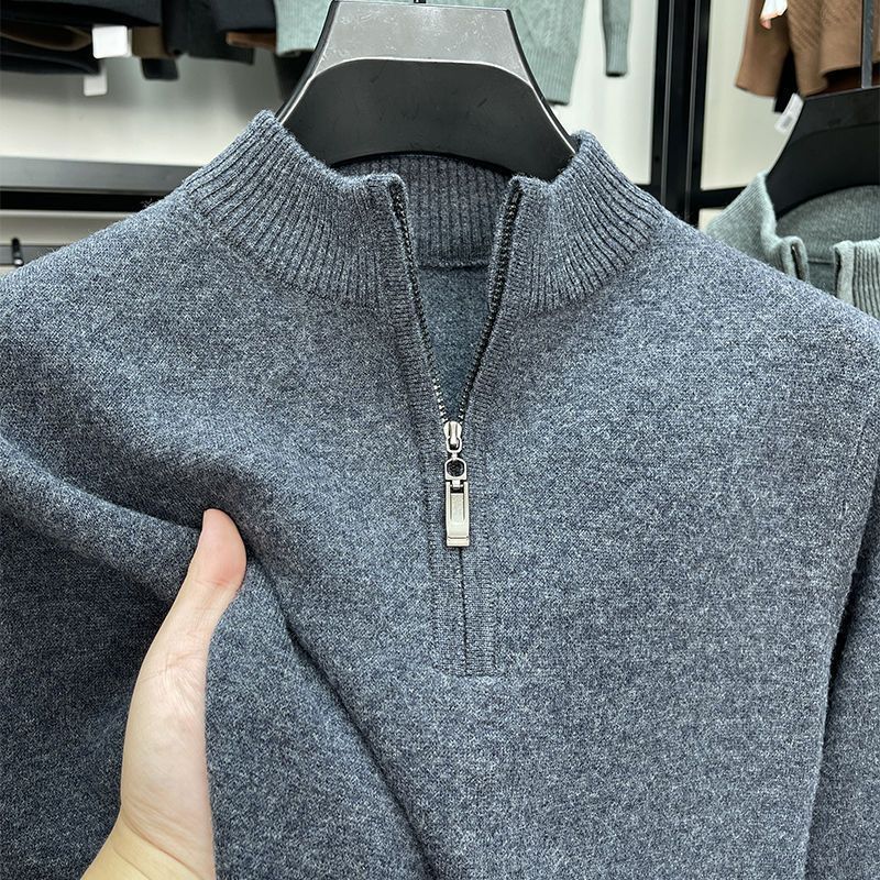 Casual Half Zipper Thermal Knitwear Coat