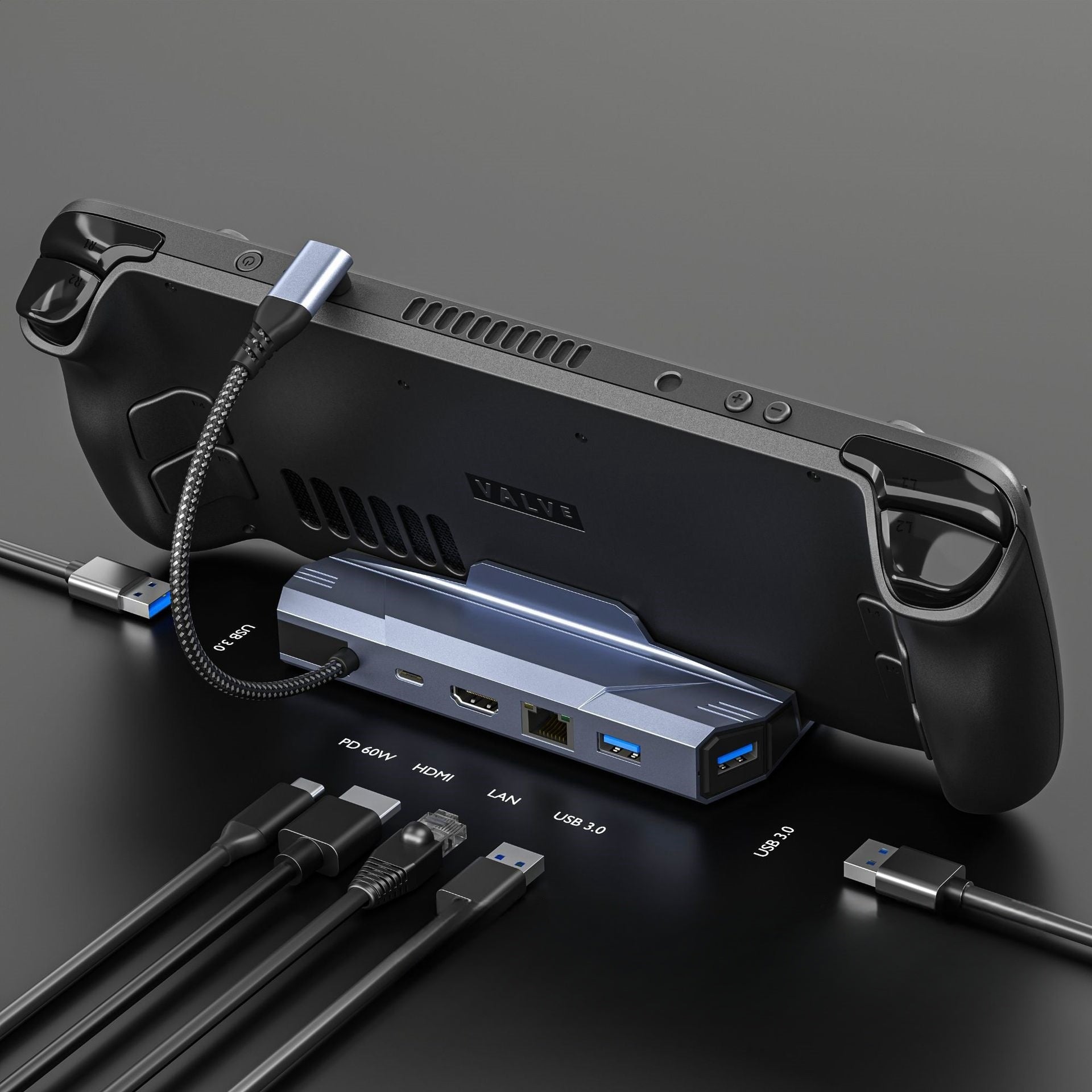 6-in-1 Game Console Tablet PC 4khd Multi-function Typec Hub Base