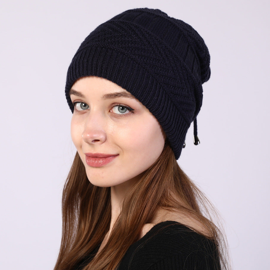 Winter Baotou hats plus velvet knitted men and women pullovers