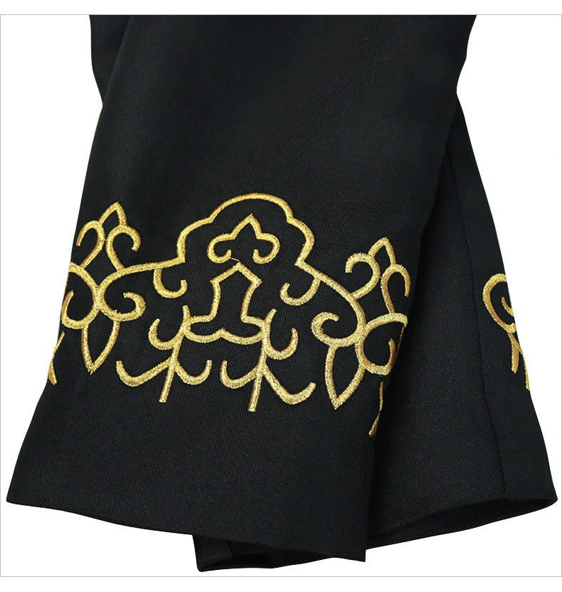 Men's Halloween Embroidered Jacket Stage Clothes