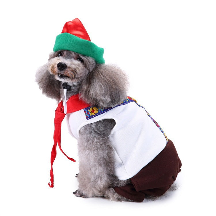 Dog supplies pet Christmas clothes creative Halloween Christmas pet clothes funny dog clothes cross-border