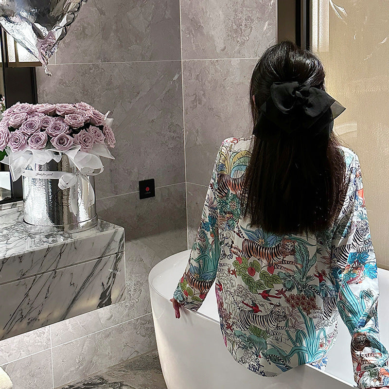 2023 New Summer Thin High Sense Internet Hot Ice Silk Home Wear