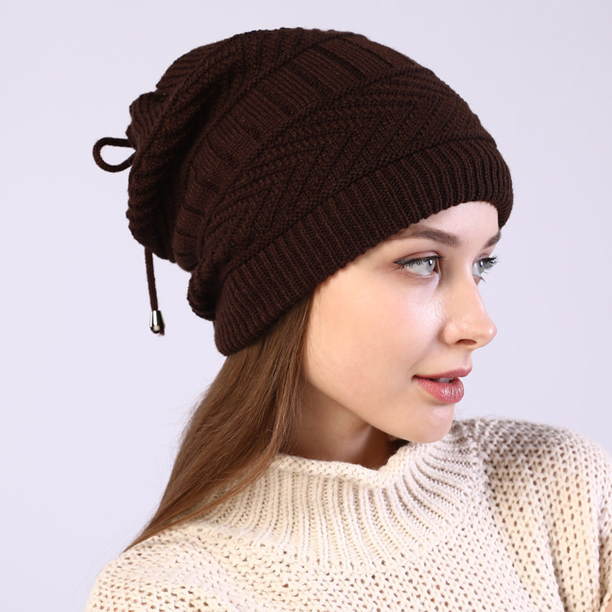Winter Baotou hats plus velvet knitted men and women pullovers