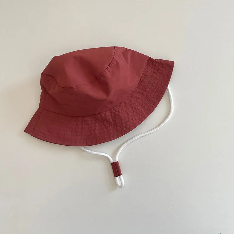 Cotton Kids Hats Baby Toddler Children Solid Bucket Caps Boys Girls Soft Breathable Outing Sun Hats Summer Chic Panama Caps 1-6Y