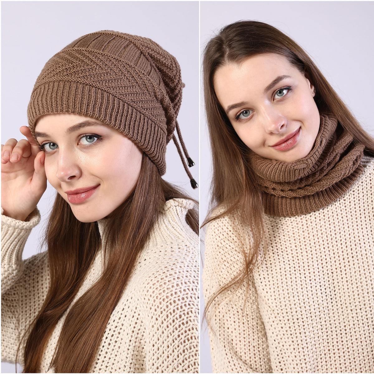 Winter Baotou hats plus velvet knitted men and women pullovers