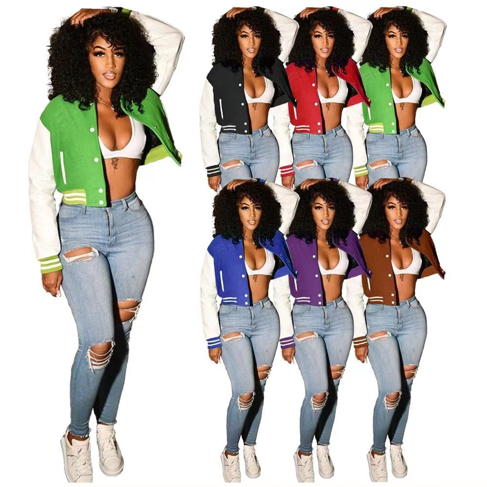 Women's Fashion Casual Baseball Jacket