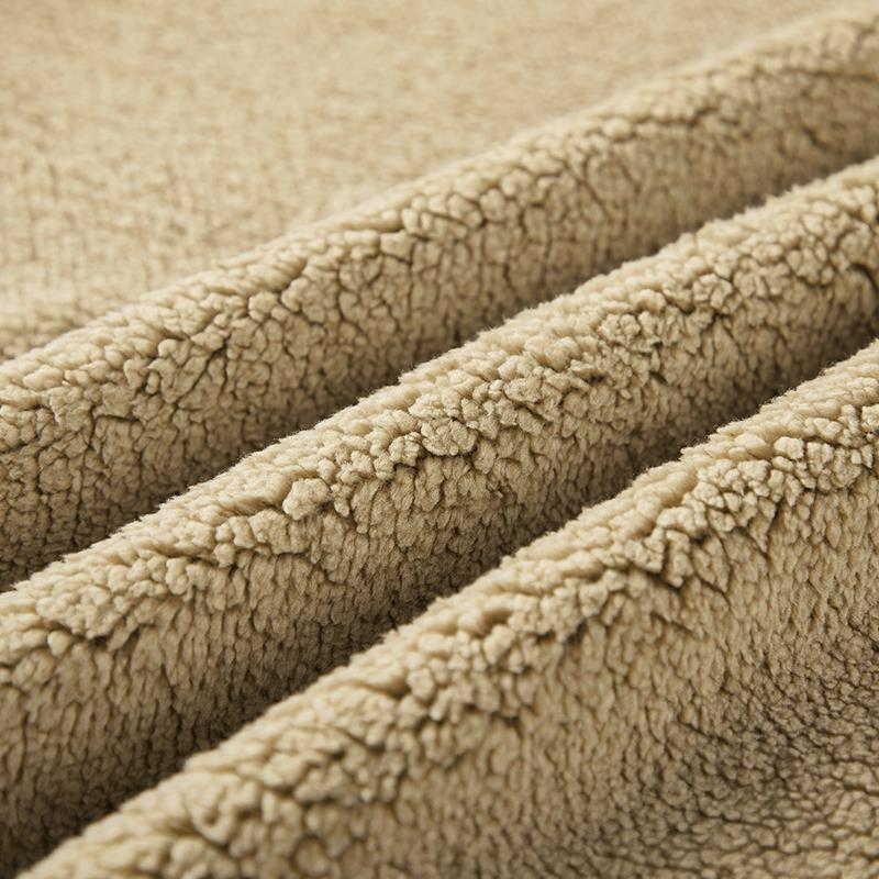 Thick Detachable Hat Lambswool Jacket