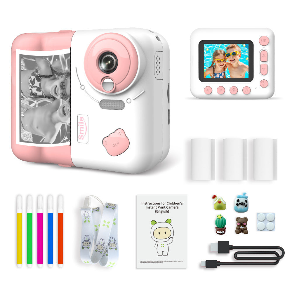 Children's Print Camera 1080p Selfie HD Video Polaroid