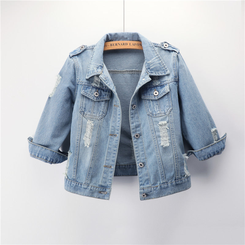 Women's short denim jacket
