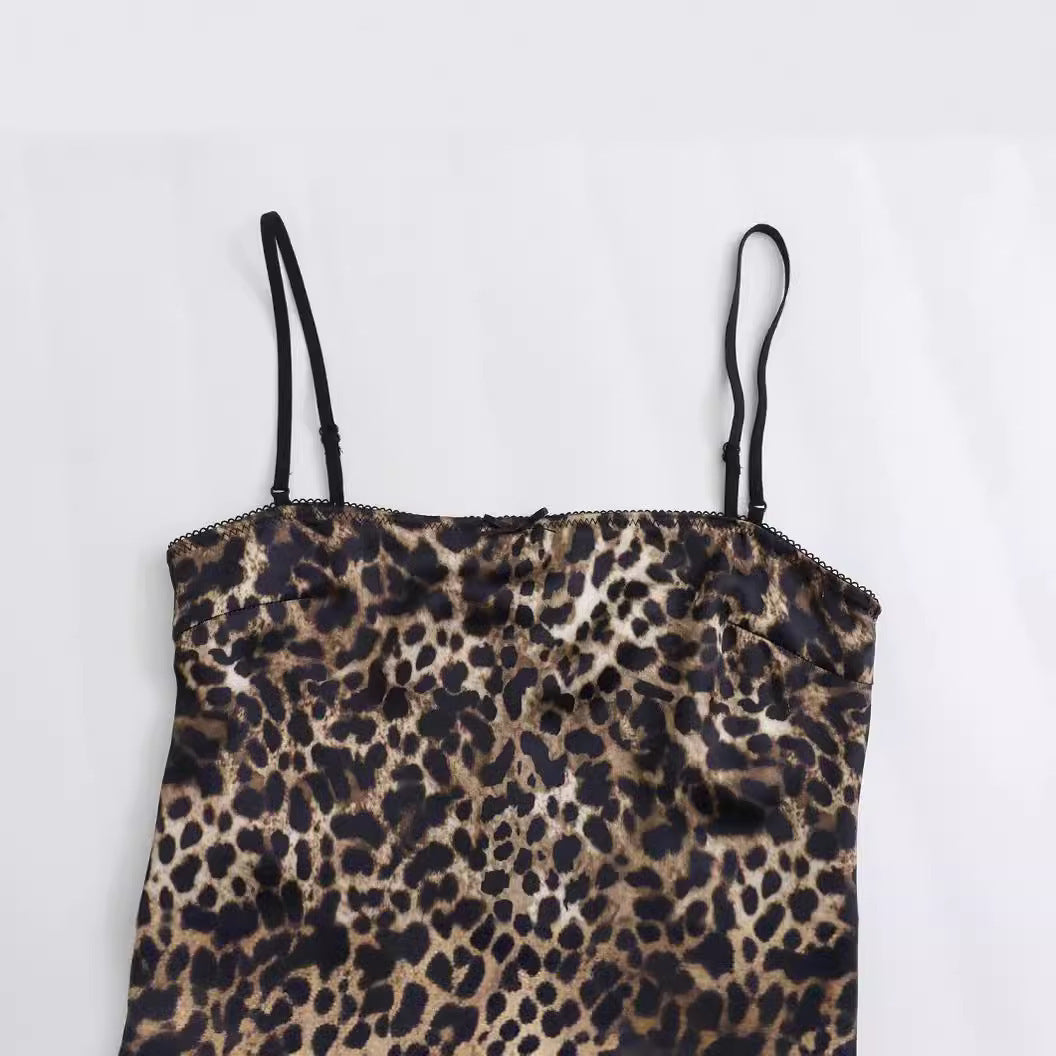 American Leopard Print Dress Women
