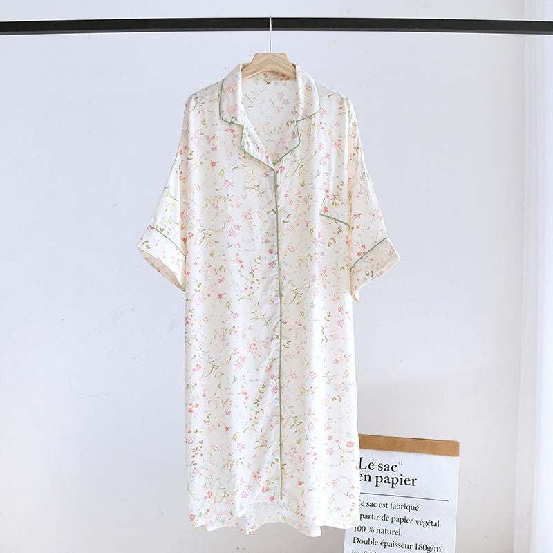 Cotton Sleeping Dress Cool Short Sleeves