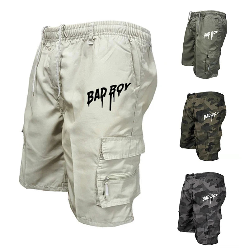 Summer Five-point Shorts Men's Sweatpants Fashion Casual Trend Loose Comfortable Multi-pocket Cargo Outdoor Short Trousers Daily
