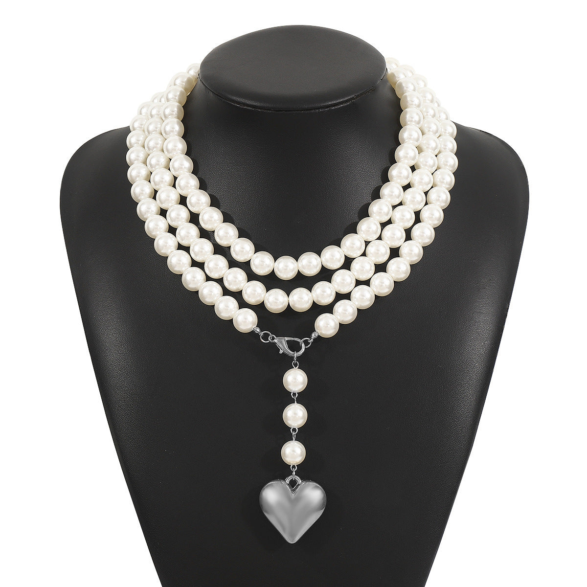 Creative Pearl Long Sweater Chain Elegant Heart-shaped