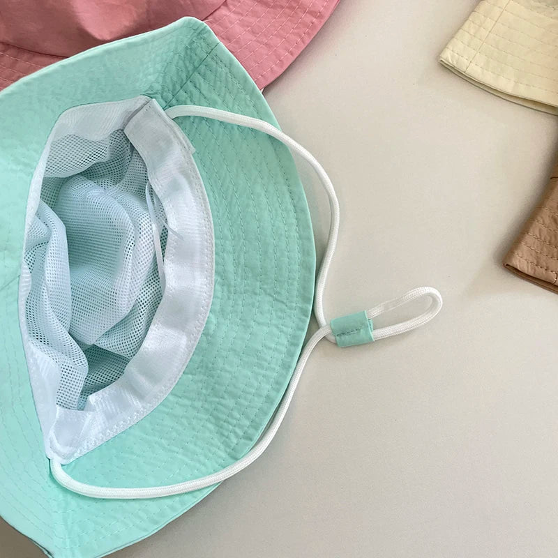 Cotton Kids Hats Baby Toddler Children Solid Bucket Caps Boys Girls Soft Breathable Outing Sun Hats Summer Chic Panama Caps 1-6Y