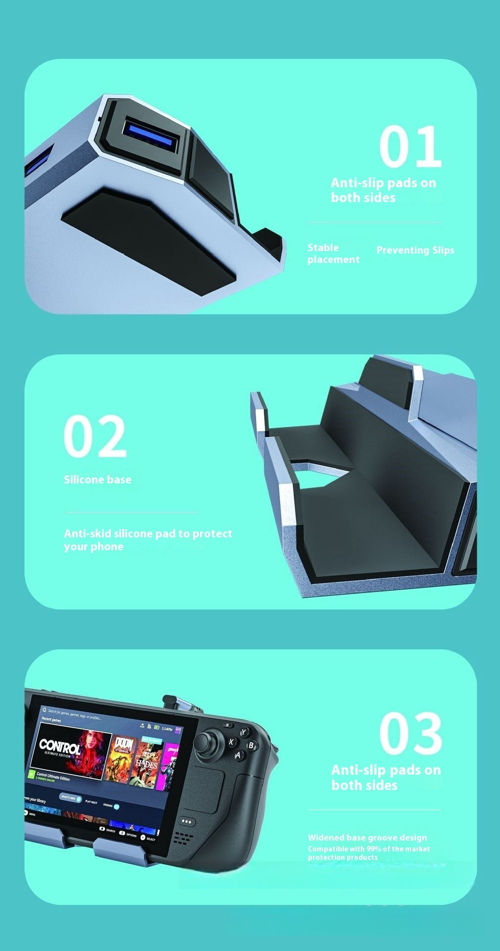 6-in-1 Game Console Tablet PC 4khd Multi-function Typec Hub Base