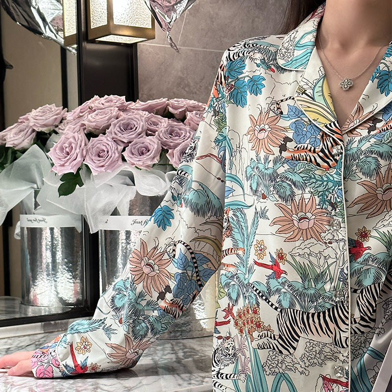 2023 New Summer Thin High Sense Internet Hot Ice Silk Home Wear